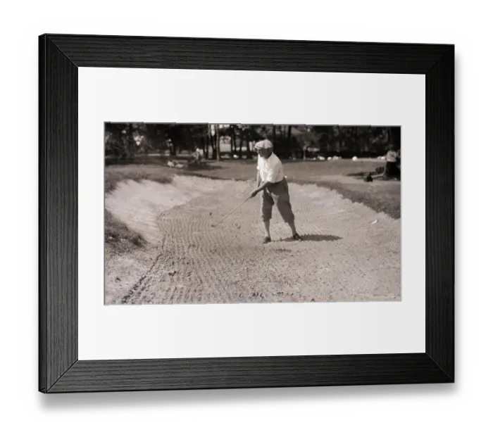 Framed Print : Frank Hoyt Swinging Golf Club
