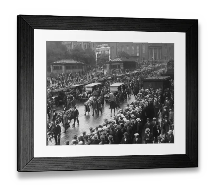 Framed Print : Spectators Observing Sacco and Venzetti Funeral Procession