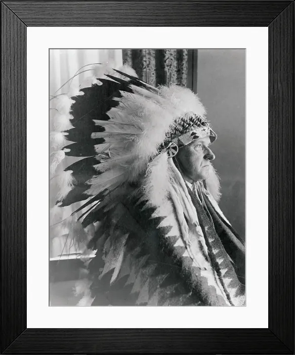 Framed Print : Calvin Coolidge Wearing Sioux Head Dress Framed Print : Calvin Coolidge Wearing Sioux Head Dress