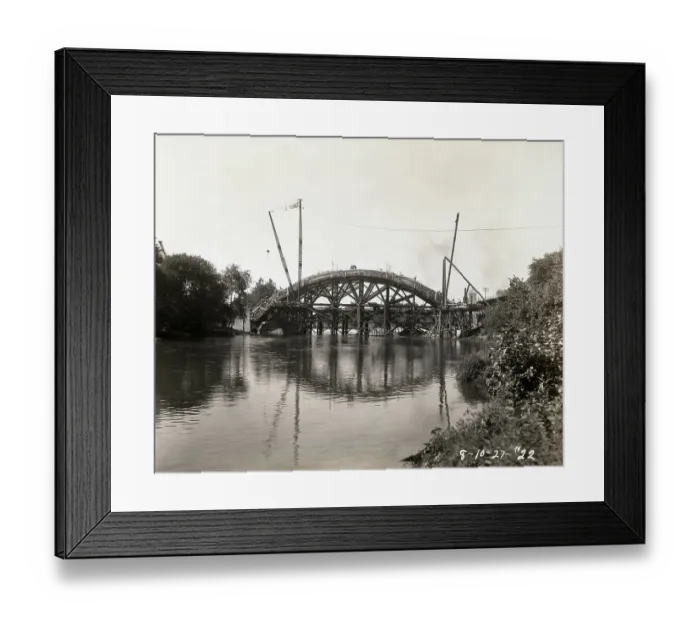 Framed Print : Arched Bridge Under Construction Framed Print : Arched Bridge Under Construction