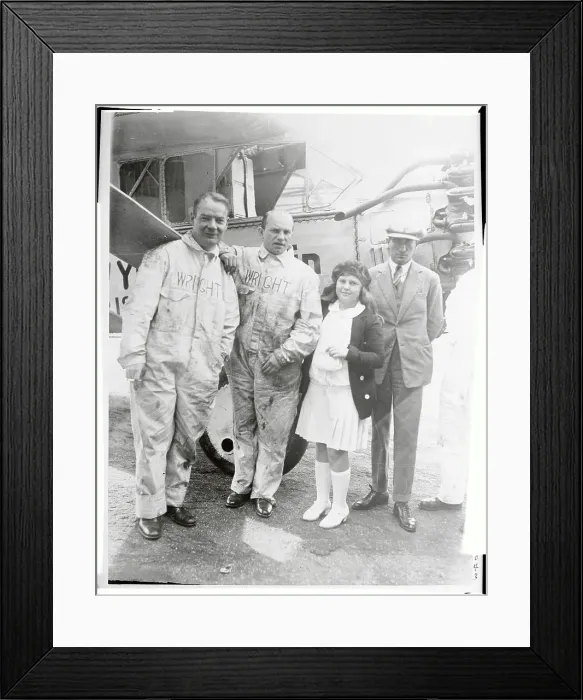 Framed Print : Airplane Expert Charles Levine with Daughter and Others Framed Print : Airplane Expert Charles Levine with Daughter and Others