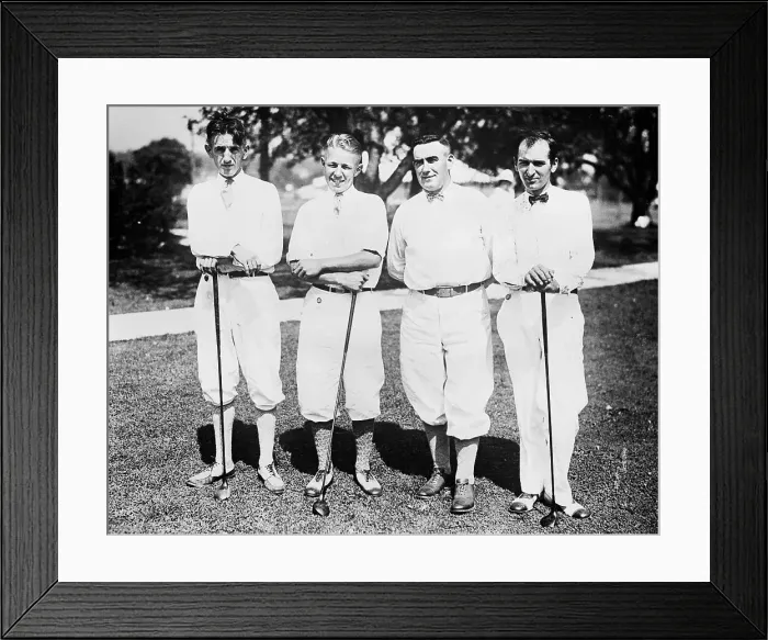 Framed Print : Present Golf Champ and Others Pose Tourney Framed Print : Present Golf Champ and Others Pose Tourney