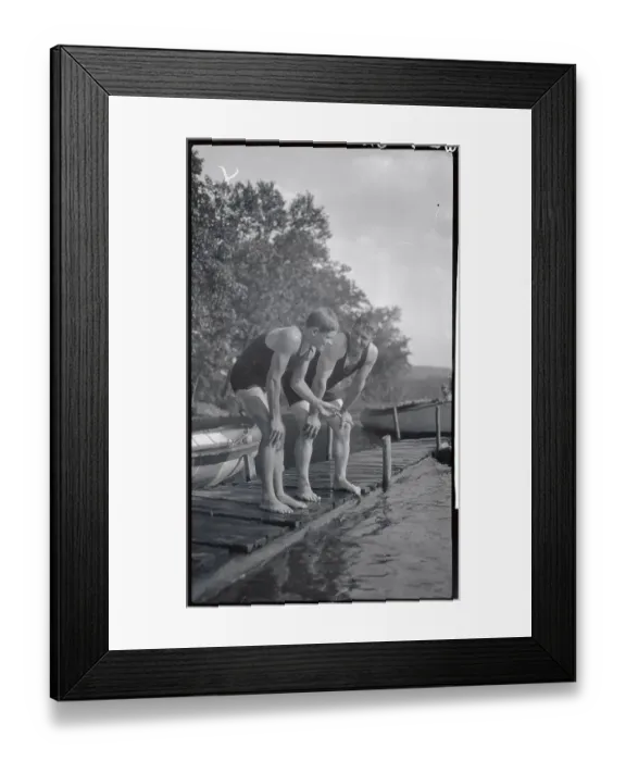 Framed Print : Lou Gehrig and Ray Buddy at Swimming Pool Framed Print : Lou Gehrig and Ray Buddy at Swimming Pool