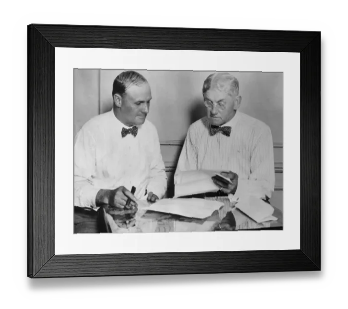 Framed Print : Tex Rickard Working with George Getz Framed Print : Tex Rickard Working with George Getz
