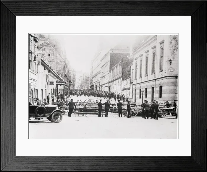 Framed Print : Armed Police Keeping Rioters At Bay Framed Print : Armed Police Keeping Rioters At Bay