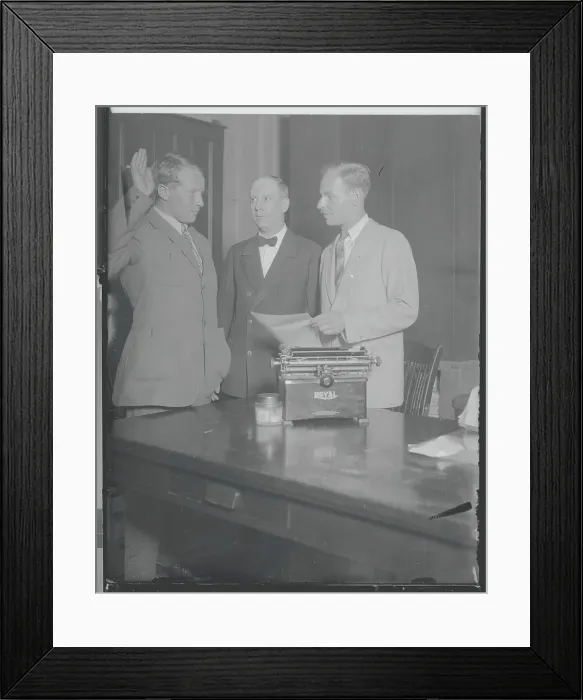 Framed Print : Man Taking US Citizenship Oath Framed Print : Man Taking US Citizenship Oath