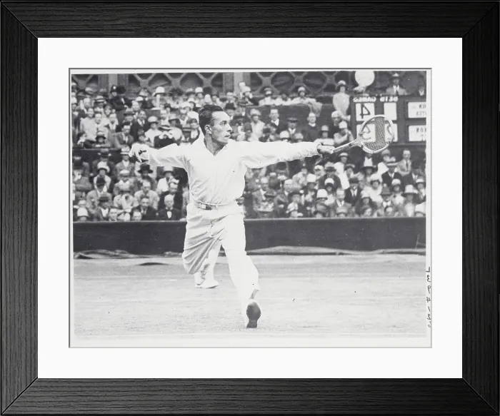 Framed Print : Henri Cochet in Tennis Action Framed Print : Henri Cochet in Tennis Action