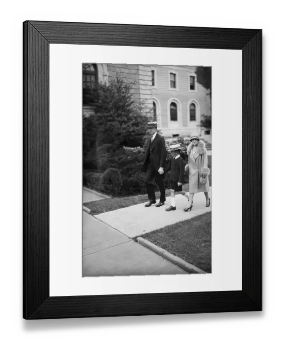 Framed Print : Mr. and Mrs. Jesse Livermore and Son Leaving Courthouse Framed Print : Mr. and Mrs. Jesse Livermore and Son Leaving Courthouse