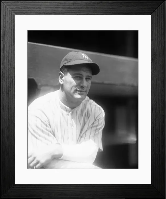 Framed Print : Baseball Player Lou Gehrig Framed Print : Baseball Player Lou Gehrig