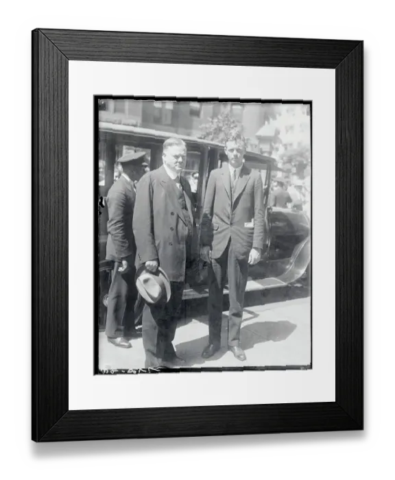 Framed Print : Lindbergh and Herbert Hoover Framed Print : Lindbergh and Herbert Hoover