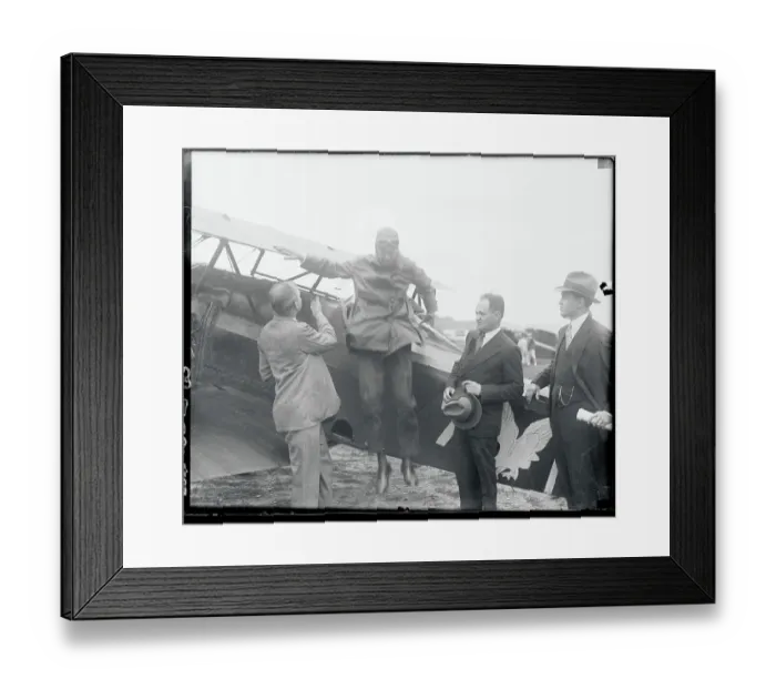 Framed Print : Charles Lindbergh Jumping out of Cockpit Framed Print : Charles Lindbergh Jumping out of Cockpit