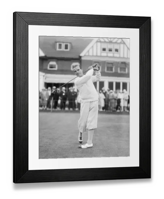 Framed Print : Harry Cooper Competing in Tournament
