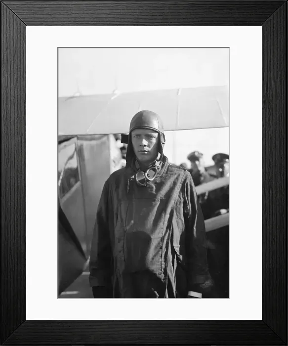 Framed Print : Portrait of Charles Lindberg Framed Print : Portrait of Charles Lindberg