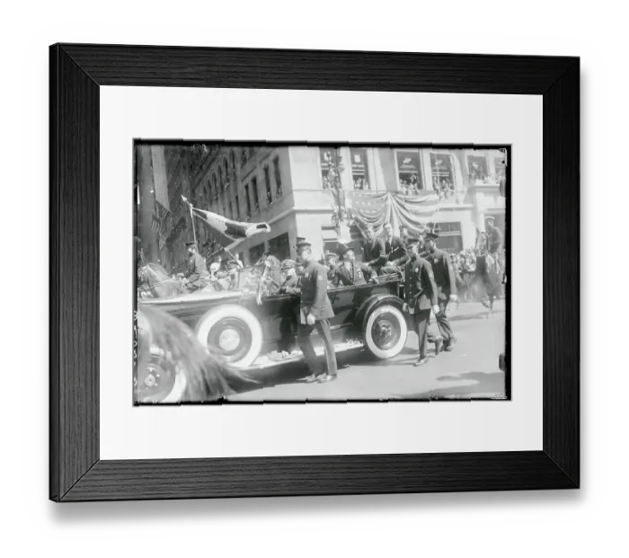 Framed Print : Charles Lindenberg Riding in Car with Mayor Framed Print : Charles Lindenberg Riding in Car with Mayor