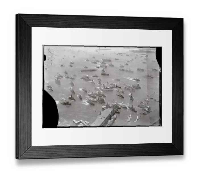 Framed Print : Boats Assisting Charles Lindbergh