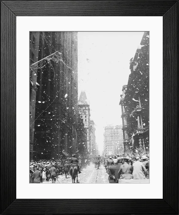 Framed Print : Ticker Tape Parade in New York City Framed Print : Ticker Tape Parade in New York City