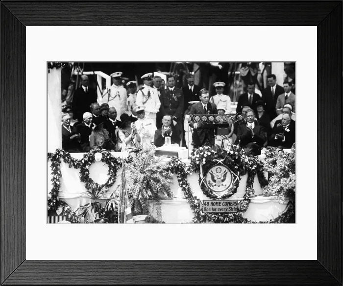 Framed Print : Charles Lindbergh Receiving Distinguished Flying Cross Framed Print : Charles Lindbergh Receiving Distinguished Flying Cross