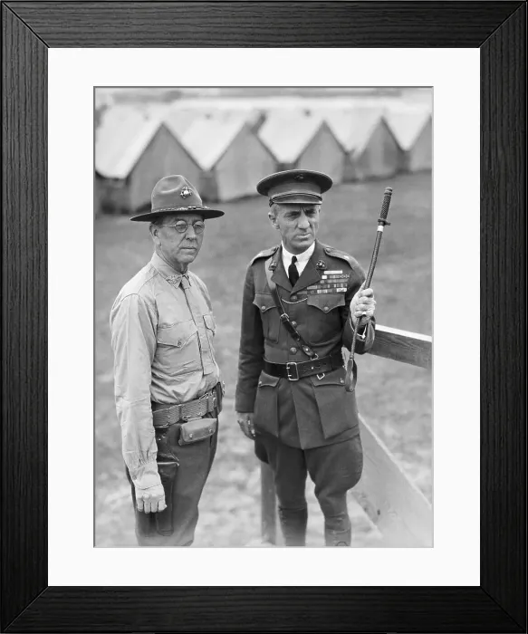 Framed Print : General Butler and Colonel Snyder at Camp Butler