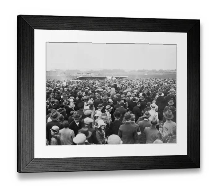 Framed Print : Crowd Surrounding Lindbergh Plane Framed Print : Crowd Surrounding Lindbergh Plane
