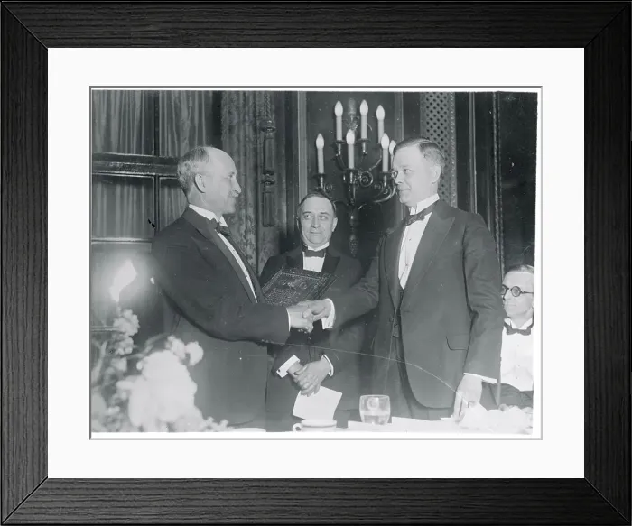 Framed Print : Orville Wright Shaking Hands With Paul Westburg Framed Print : Orville Wright Shaking Hands With Paul Westburg