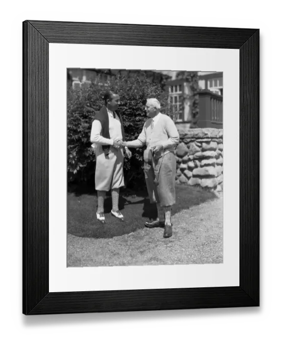 Framed Print : British, American Team Captians Shake Ha Framed Print : British, American Team Captians Shake Ha