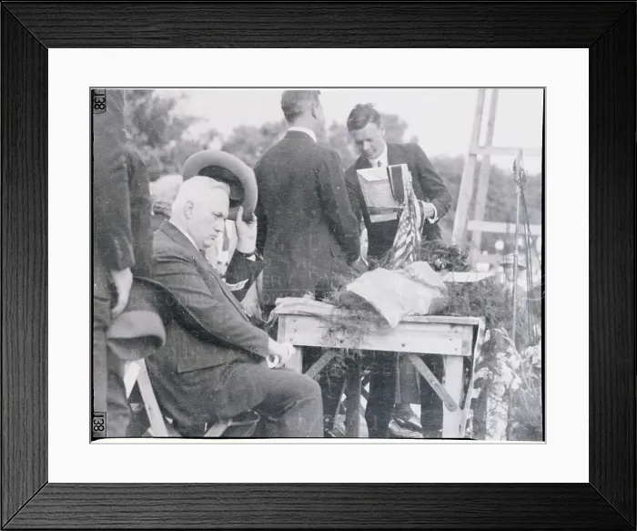 Framed Print : Charles Lindbergh Resigning His Commission Framed Print : Charles Lindbergh Resigning His Commission