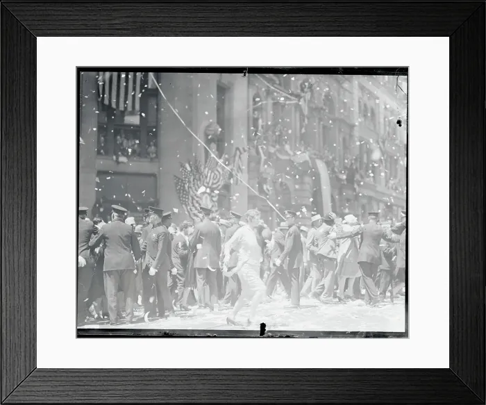 Framed Print : Crowds Breaking Through Police Lines