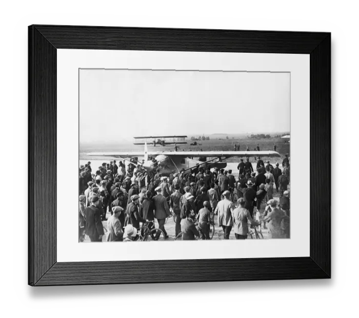 Framed Print : Crowd In Front Of Spitit Of St. Louis Framed Print : Crowd In Front Of Spitit Of St. Louis