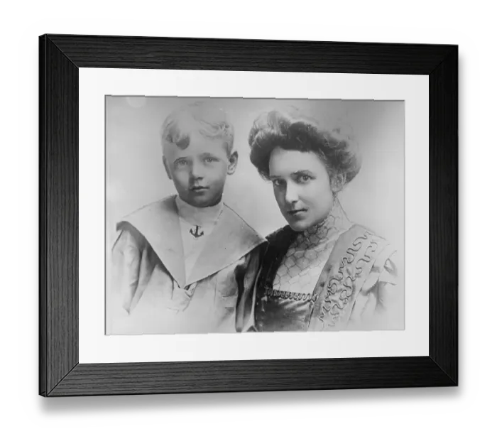 Framed Print : Charles Lindbergh with Mother Framed Print : Charles Lindbergh with Mother