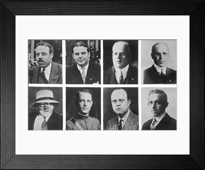Framed Print : Superimposed Portraits of Charles Lindbergh Supporters Framed Print : Superimposed Portraits of Charles Lindbergh Supporters
