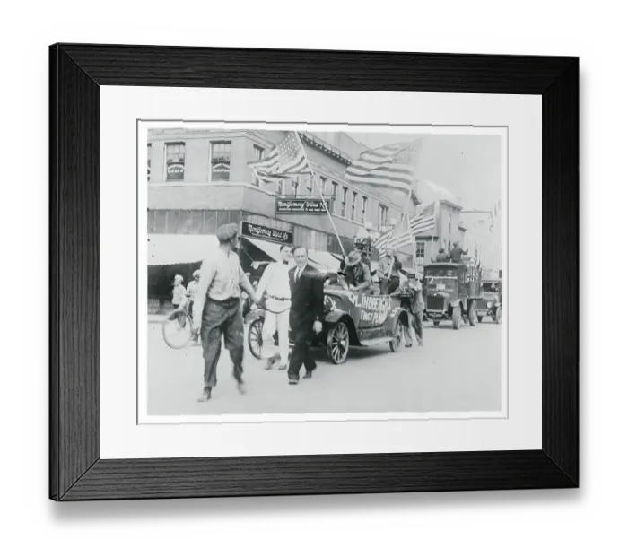 Framed Print : View of Charles Lindbergh Parade Framed Print : View of Charles Lindbergh Parade