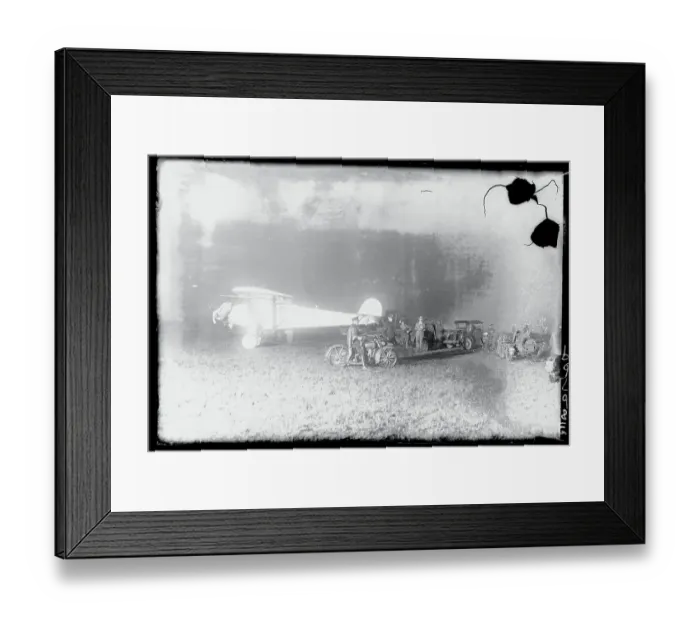 Framed Print : View of Plane and Departure Party for Charles Lindbergh Framed Print : View of Plane and Departure Party for Charles Lindbergh