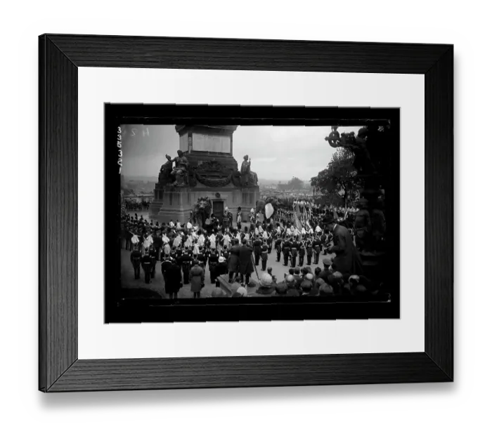 Framed Print : Infantry Shown at Attention at Monument Framed Print : Infantry Shown at Attention at Monument