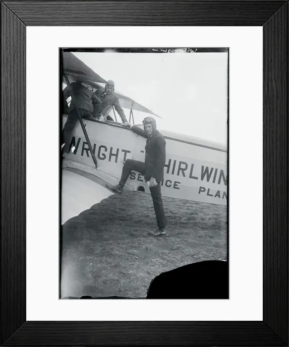 Framed Print : Charles Lindbergh Standing Next to Whirlwind Airplane Framed Print : Charles Lindbergh Standing Next to Whirlwind Airplane