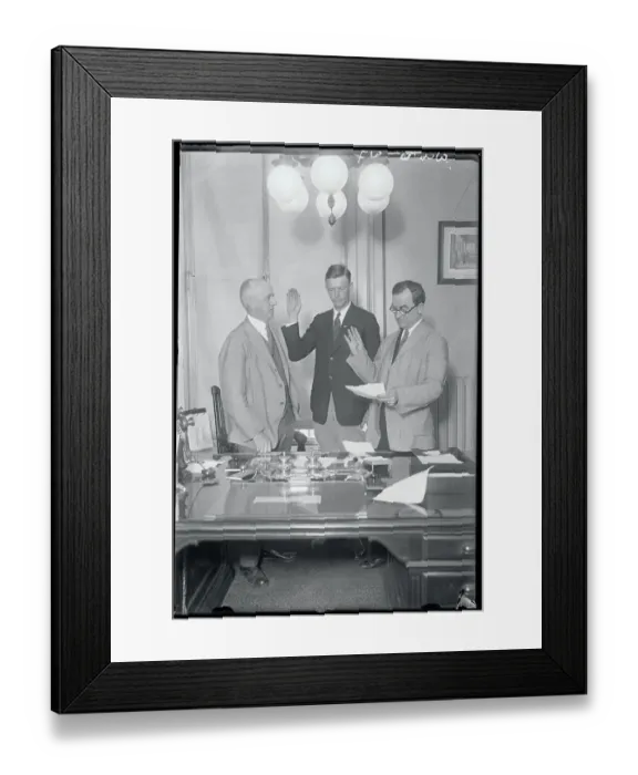 Framed Print : Charles Lindbergh Attending Passport Hearing Framed Print : Charles Lindbergh Attending Passport Hearing