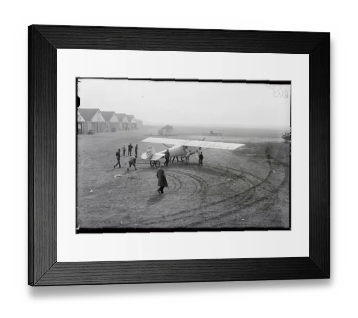 Framed Print : Airplane With Flight Workers Nearby Framed Print : Airplane With Flight Workers Nearby