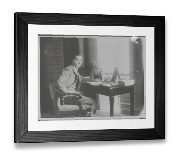 Framed Print : Prince Bertil Studying Framed Print : Prince Bertil Studying