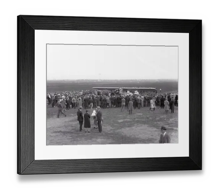 Framed Print : Scene of Takeoff by Charles Lindbergh at Roosevelt Field on Long Island Framed Print : Scene of Takeoff by Charles Lindbergh at Roosevelt Field on Long Island