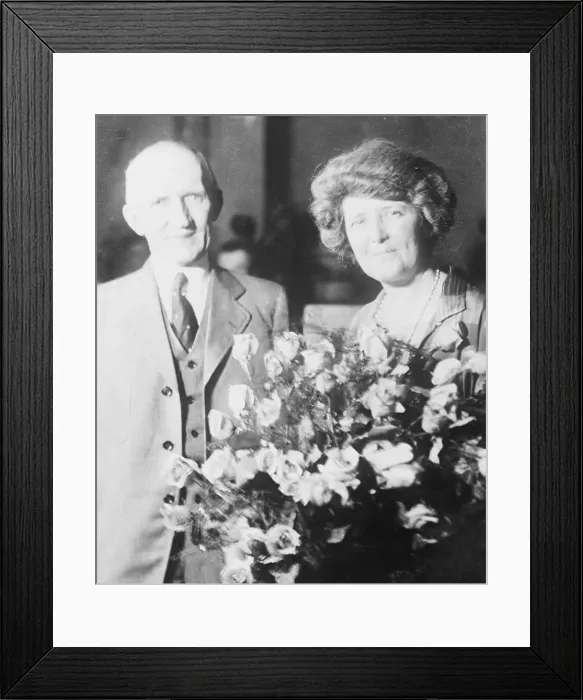 Framed Print : Evangeline Lindbergh and John C. Lodge at a High School Celebration Framed Print : Evangeline Lindbergh and John C. Lodge at a High School Celebration