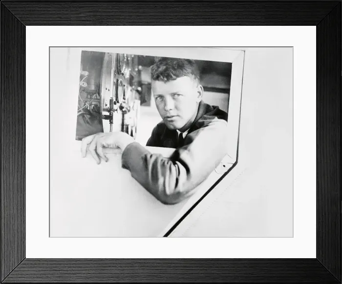 Framed Print : Portrait of Charles Lindbergh Framed Print : Portrait of Charles Lindbergh