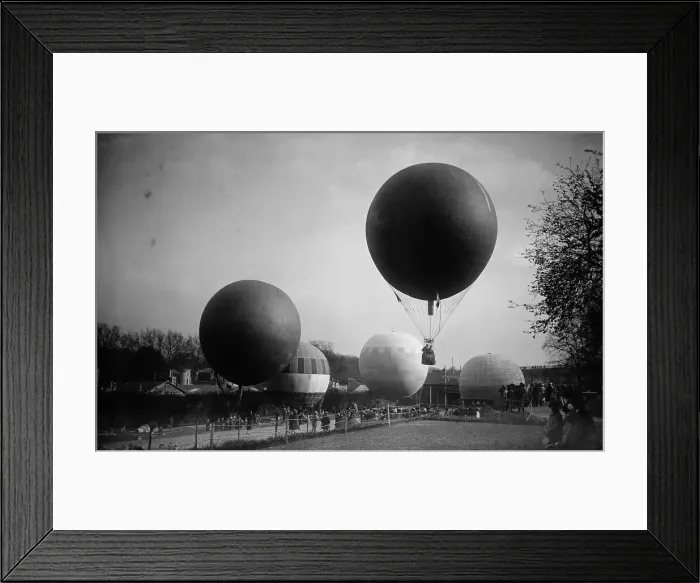 Framed Print : Balloonists Competing in a Race Framed Print : Balloonists Competing in a Race
