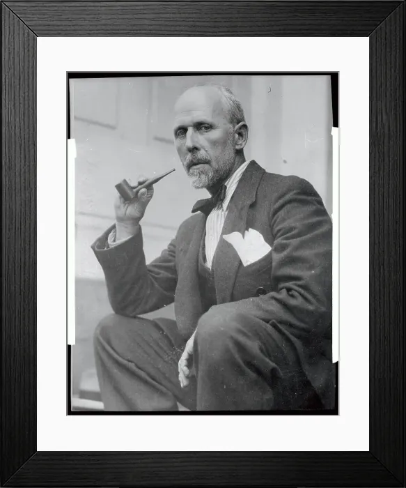 Framed Print : Edward Holton James Holding Pipe Framed Print : Edward Holton James Holding Pipe