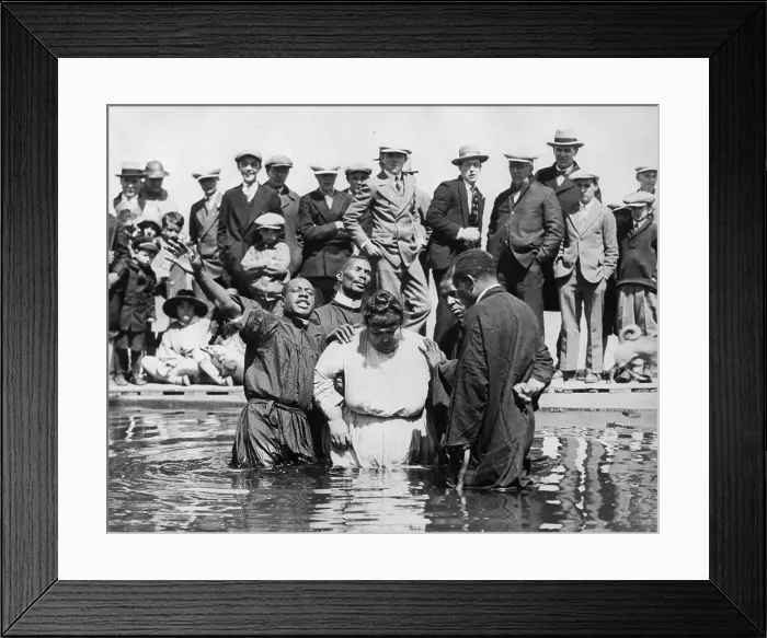 Framed Print : African-Americans in Baptizing Ceremony Framed Print : African-Americans in Baptizing Ceremony
