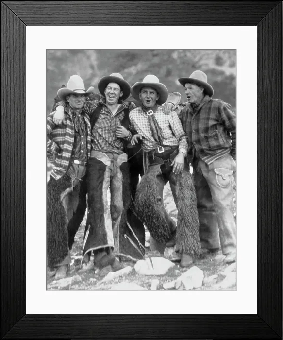Framed Print : Singing Cowboy Quartet Framed Print : Singing Cowboy Quartet