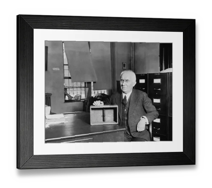 Framed Print : Emile Berliner with His First Invention