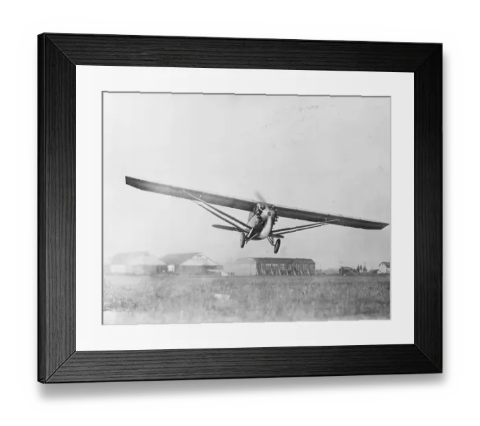 Framed Print : Airplane on Practice Flight Before Endurance Record Attempt Framed Print : Airplane on Practice Flight Before Endurance Record Attempt