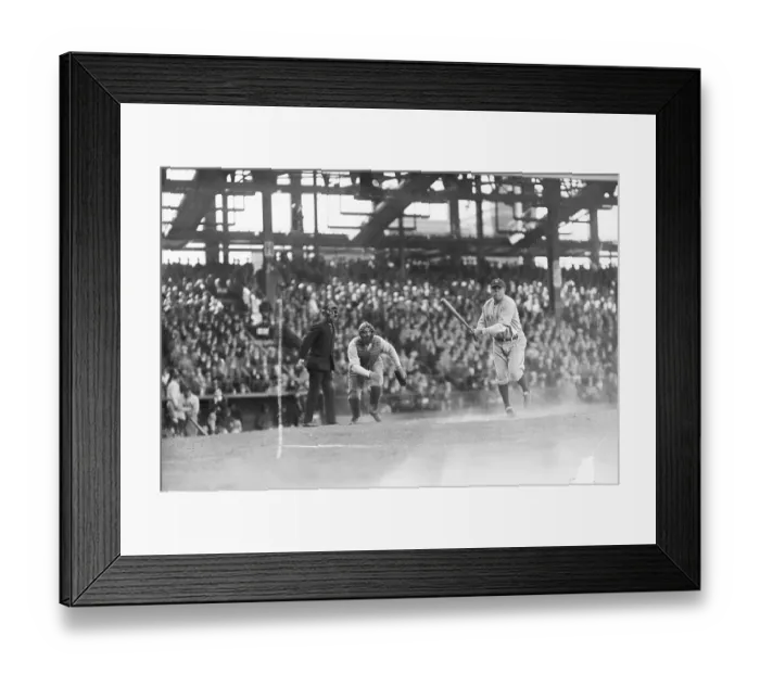 Framed Print : Baseball Player Babe Ruth at Bat Framed Print : Baseball Player Babe Ruth at Bat