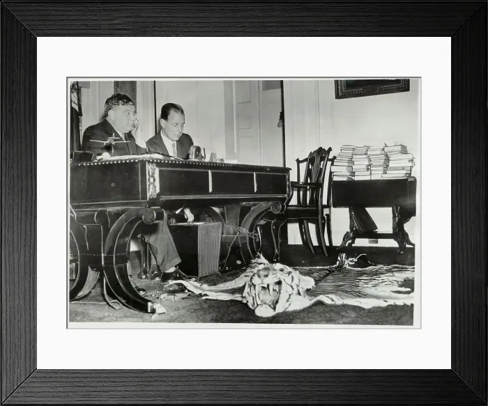 Framed Print : Tiger Rug Decorating Fiorello LaGuardia's Office Framed Print : Tiger Rug Decorating Fiorello LaGuardia's Office