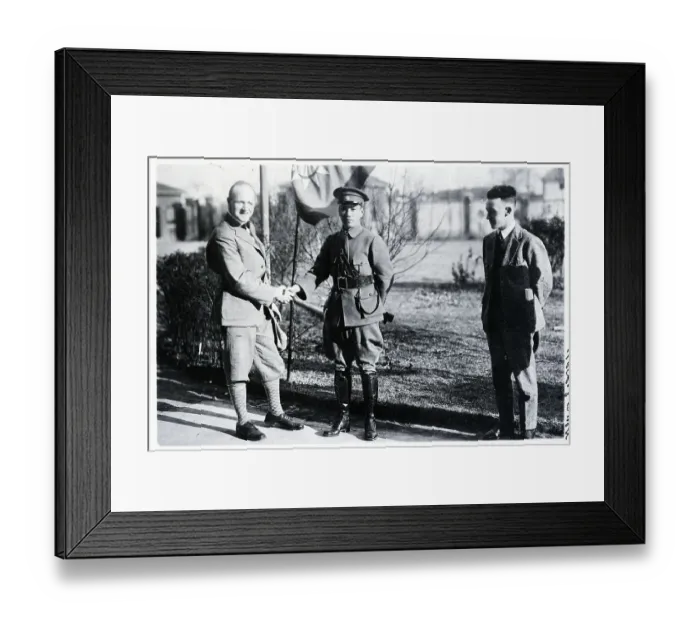 Framed Print : Chiang Kai-Shek Shakes Charlie Sloan's Hand Framed Print : Chiang Kai-Shek Shakes Charlie Sloan's Hand