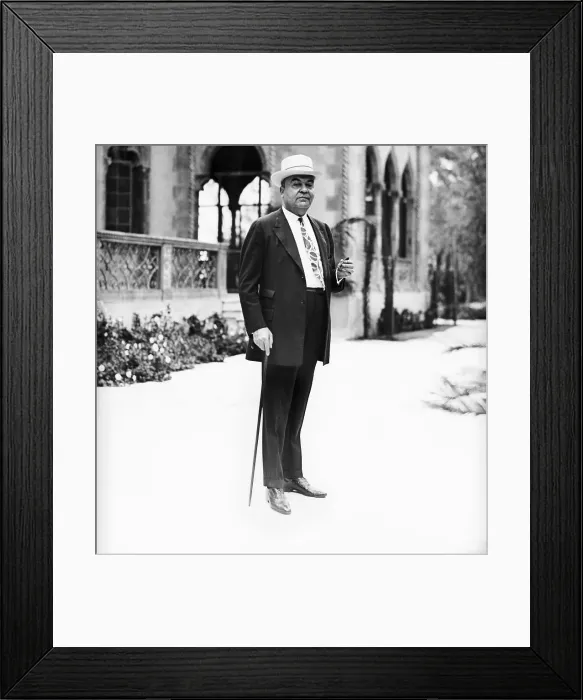 Framed Print : John Ringling with Cigar Outside Estate Framed Print : John Ringling with Cigar Outside Estate
